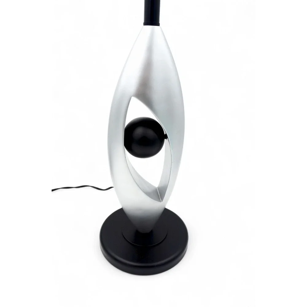 Vintage Lite Source Contemporary Table Lamp Silver Black Orb Modern